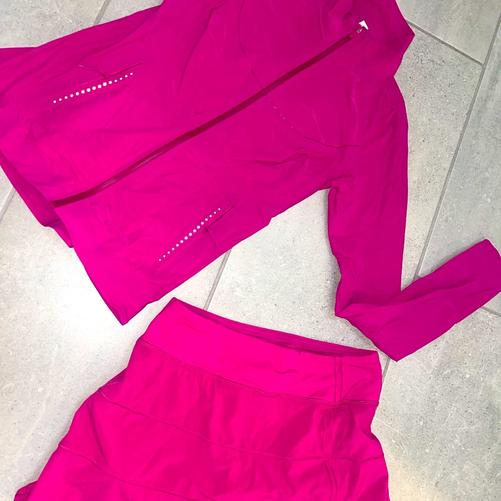 Lululemon pink set skirt athletic gym sports